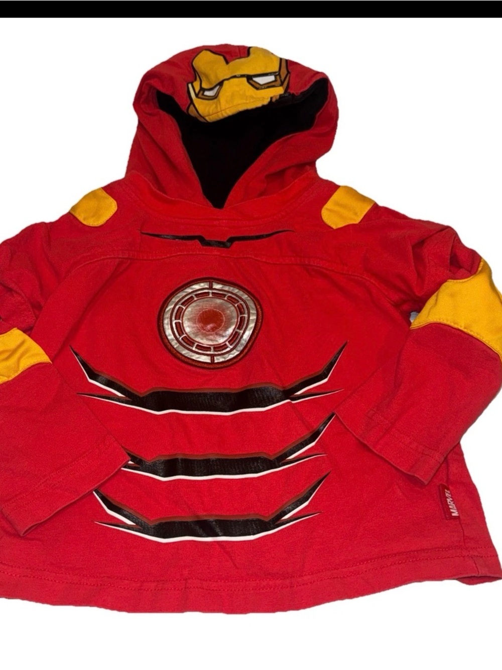 Disney Store Iron Man Hoodie Shirt 4 Marvel Red Yellow